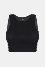 Corset Style Buckle Sleeveless Top