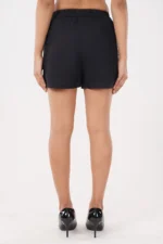 Luxury Black Cotton Knicker Shorts