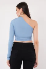 RIB ONE SHOULDER TOP