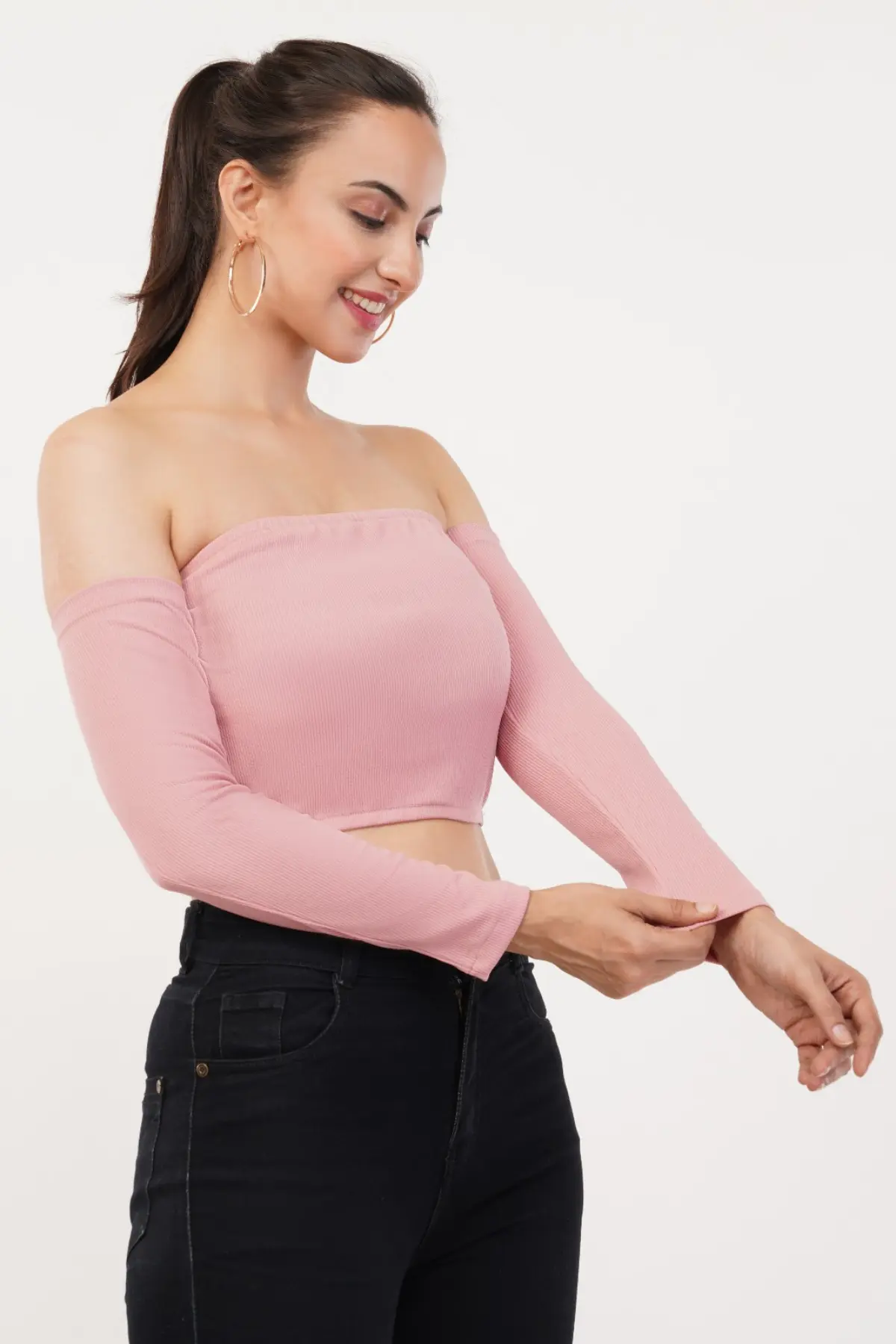 Off Sholder Crop top-2