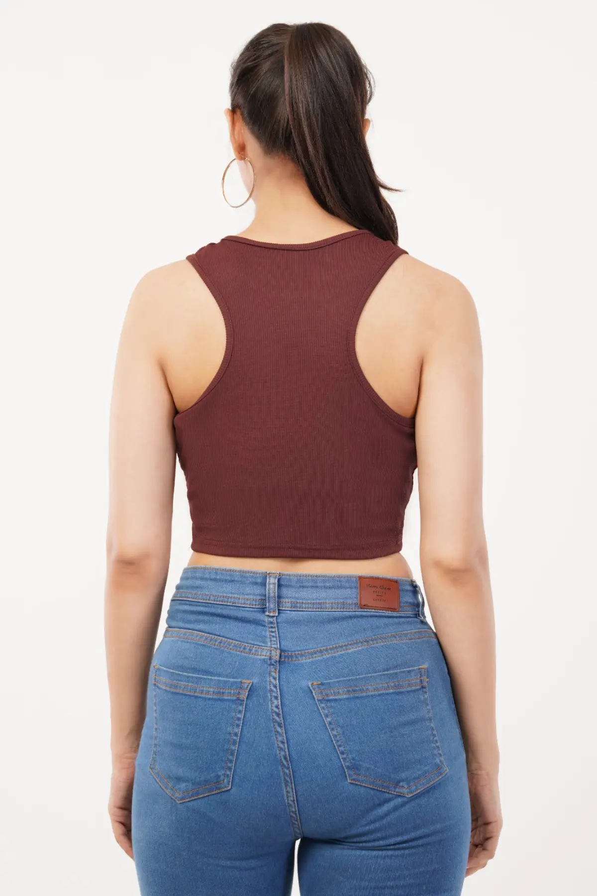 Solid Ribbed Knit Tank Top