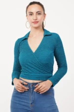 Two Collor Ribbed Trending Top