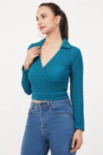 Two Collor Ribbed Trending Top