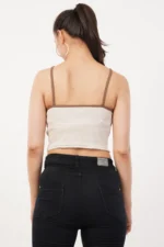 Women Contrast Halter Top